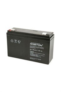 ROBITON Аккумулятор 6V 12Ah VRLA6-12, 151х50х94мм 07628