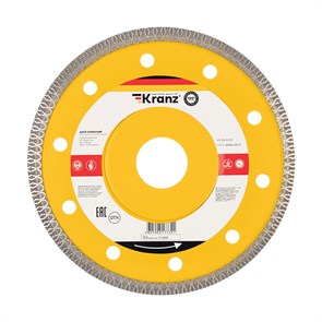 KRANZ Диск алмазный отрезной ультратонкий 125x22,2x1,4x10 мм KR-90-0141