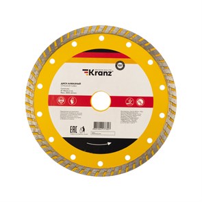 KRANZ Диск алмазный отрезной Turbo 180x22,2x2,4x10мм KR-90-0123