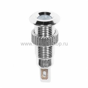 REXANT Индикатор металл Ø8 12В белый LED (GQ8F-D) 36-4719