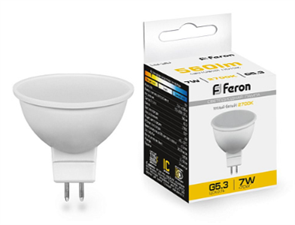 Feron Лампа светодиодная LB-26 MR16 G5.3 7W 2700K 25235