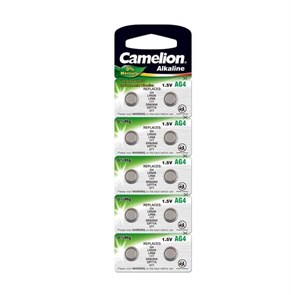 Camelion Элемент питания алкалиновый таблетка G 4 Mercury Free AG4-BP0%Hg 377A/LR626/177 BL-10 15067