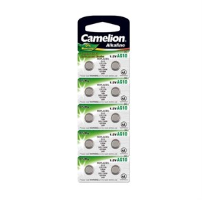 Camelion Элемент питания  G10 Mercury Free AG10-BP0%Hg 389A/LR1130/189 BL-10 14715