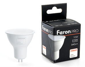 Feron.PRO Лампа светодиодная LB-1610 G5.3 MR16 230V 10W 2700K OSRAM LED 38158