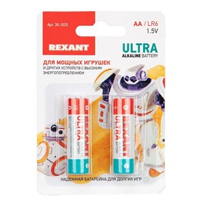 REXANT Батарейка алкалиновая ультра AA/LR6, 1,5В 30-1025