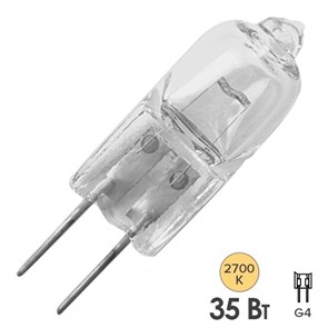 FOTON FL HC CL 35W G4  12V, ГАЛОГЕННАЯ ЛАМПА  типа "пальчиковая" прозрачная 35W, G4 10483