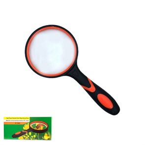 Лупа ручная прорезиненная ручка D 75мм GLASS N 99165 SP-04846-1