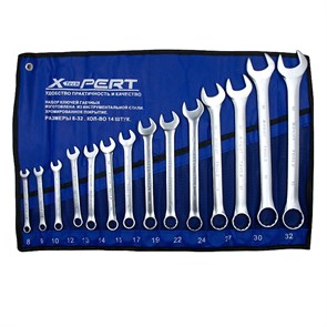 X-PERT Ключи гаечные 8шт 8-19 комбинированные рожково-накидные SP-03475