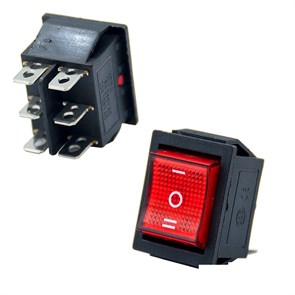 Рокерный переключатель ON-OFF-ON широкая клавиша 10А/250V на 6 контаков модель IRS-203-1С IRS-203-1С