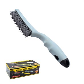 Steel Wire Brushes  Щетка по металлу 4-х рядная Жесткая серая EVA-206