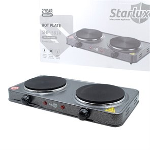 StarLux Плитка электрическая 2-комфорочная блин 2,0 кВт SHP-5814 цвет антик SHP-5814