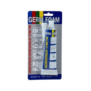 GERM FOAM Герметик силикон в тюбике САНИТАРНЫЙ белый 85мл-70гр 618-15