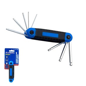 X-PERT Набор раскладной Шестигранники 8pcs 1,5-6мм имбусовые ключи XP-IKS1510F