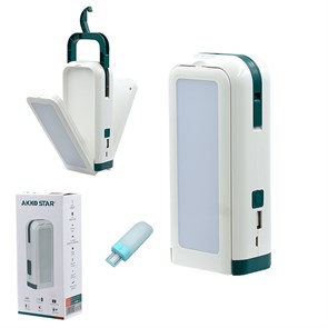 AKKO STAR Фонарь светильник походный аккумуляторный 2600мАч USB 5W AK56259