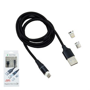 Шнур магнитный для зарядки 3 в 1 MDL светящийся iPhone TypeC Micro SP-04348