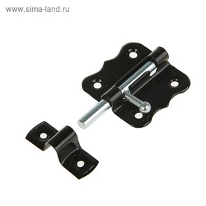 Задвижка дверная ЗД 007, 40 мм, черная 2584193