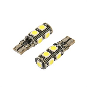 Cartage Светодиодная автомобильная лампа, T10 W5W, 12 В, 9 SMD-5050, 2 шт, свет белый 2612687