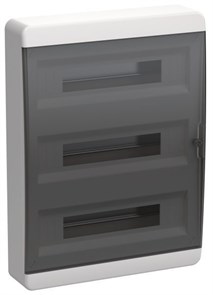 IEK TEKFOR Бокс навесной 54 мод. IP41 черная прозрачная дверь TF5-KP12-N-54-41-K01-K03