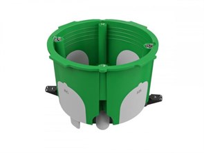 GREENEL PRO Подрозетник двухкомпонентный, D68x55, IP30, ЗЕЛЕНЫЙ (100шт) GE40421-R