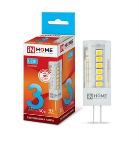 IN HOME Лампа светодиодная LED-JC-VC 3Вт 12В G4 4000К 260Лм 4690612019796