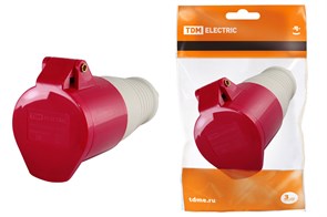 TDM Розетка 224 переносная 3Р+РЕ 32А 380В IP44 SQ0603-0013