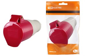 TDM Розетка 214 переносная 3Р+РЕ 16А 380В IP44 SQ0603-0011