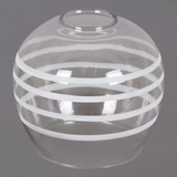 GLASS плафон прозрачный с полосами 128-2