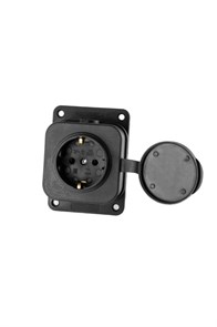 DYNEL Розетка одинарная каучук 2P+PE 230V 16А IP54 DY-01-01-006