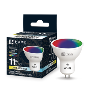 IN HOME Лампа светодиодная LED-JCDR-RGBW-SMART 11Вт 230В димм. GU5.3 3000-6500К 990Лм 4690612050065