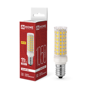 IN HOME Лампа светодиодная LED-T25-CORN 11Вт 230В E14 4000К 1050Лм 4690612060378