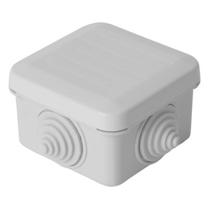 Greenel коробка распаячная наружная 70х70х40 квадратная серая IP44 GE41236-1