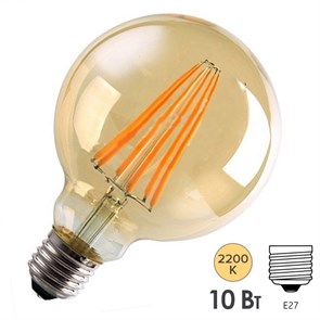 Foton FL-LED Vintage G125 10W E27 2200К 220V 1000Лм 125*173мм   -  лампа ГЛОБ 24572