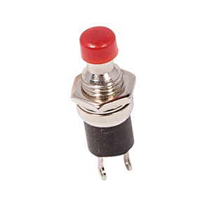 REXANT Выключатель-кнопка металл 220V 2А (2с) OFF-(ON) Ø7.2 красная Micro (RWD-301, PBS-10B) 36-3310