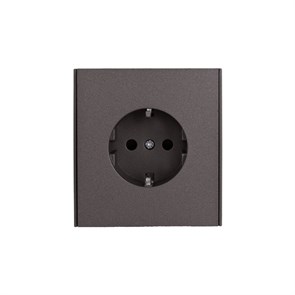 KRANZ Розетка STRONG 1-ая с/з с/у, со шторками 16А графит KR-78-0701-6