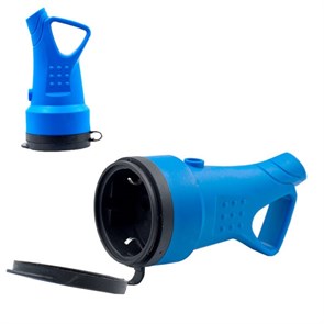 STANDART LUXE  Rubber Blue Гнездо брызгозащищенное french-кольцо с заземлением IP44 16A 250V YK415P