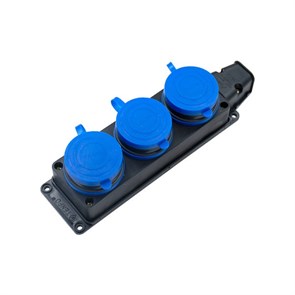 TENPO(X-PERT) Каучук колодка 3 местная IP54 с крышками 16A 250V SP-19