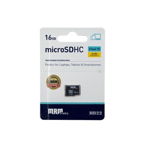 Карта памяти для телефонов и камер MicroSD МВ22 16GB 10Mb/s High speed МРМ C2992
