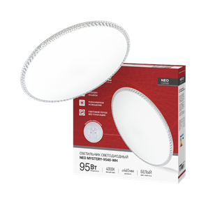 IN HOME Светильник светодиодный NEO MYSTERY-9540-WH 95Вт 230В 4000K 7600Лм 465x60мм белый 4690612063478
