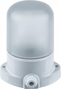 ЛИДЕР Светильник настенный прямой для сауны Е27 230V IP54 (125C max) белый КС-002