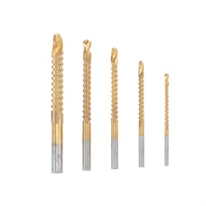KRANZ Набор cверл-фрез по металлу 3-4-5-6-8мм, HSS, ТИТАН, цилиндрический хвостовик, 5 шт. KR-91-0585