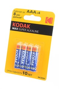 Kodak MAX Super Элемент питания Alkaline LR03 BL4 12124