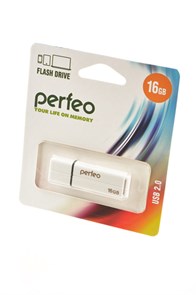 PERFEO Носитель информации PF-C01G2W016 USB 16GB белый BL1 16916