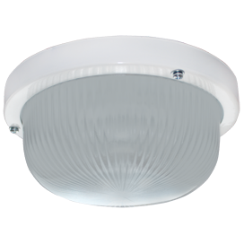 ECOLA светильник 1*GX53 ДПП 03-7-001 влагозащ.матов.круг белый IP65 185х185х85мм TR53L1ECR