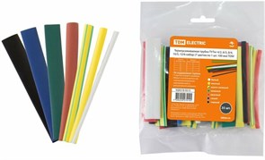 Термоусаживаемая трубка ТУТнг 4/2, 6/3, 8/4, 10/5, 12/6 набор (7 цветов по 1 шт. 100мм) TDM SQ0518-0515