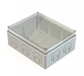 GREENEL Коробка приборная прозрачная 240х195х97, IP44,+вводы  (6шт) GE41275