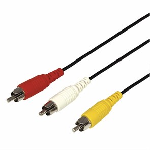 REXANT Шнур 3 RCA - 3 RCA, 1,5м, черный (10 шт/уп) 17-0202