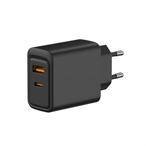 REXANT Сетевое зарядное устройство с портами USB-A и USB-C, 30Вт, черное 18-2219