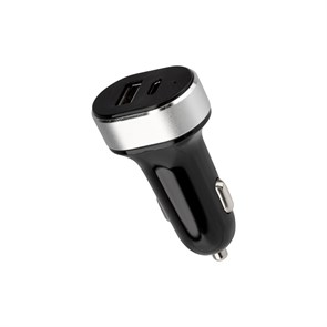 REXANT Автозарядка в прикуриватель  АЗУ USB-A+USB-C, 3.1 A черная 18-2226