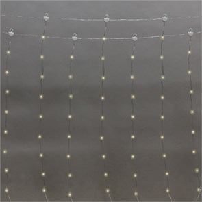 ДОЖДЬ ИЗ РОСЫ 3х3м, 300LED, теплый белый, IP20, USB + пульт управления, с крючками для крепления 315-886