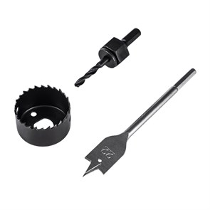 KRANZ Набор для установки врезных замков, 22 мм/48 мм (перовое сверло/кольцевая пила) KR-92-0262